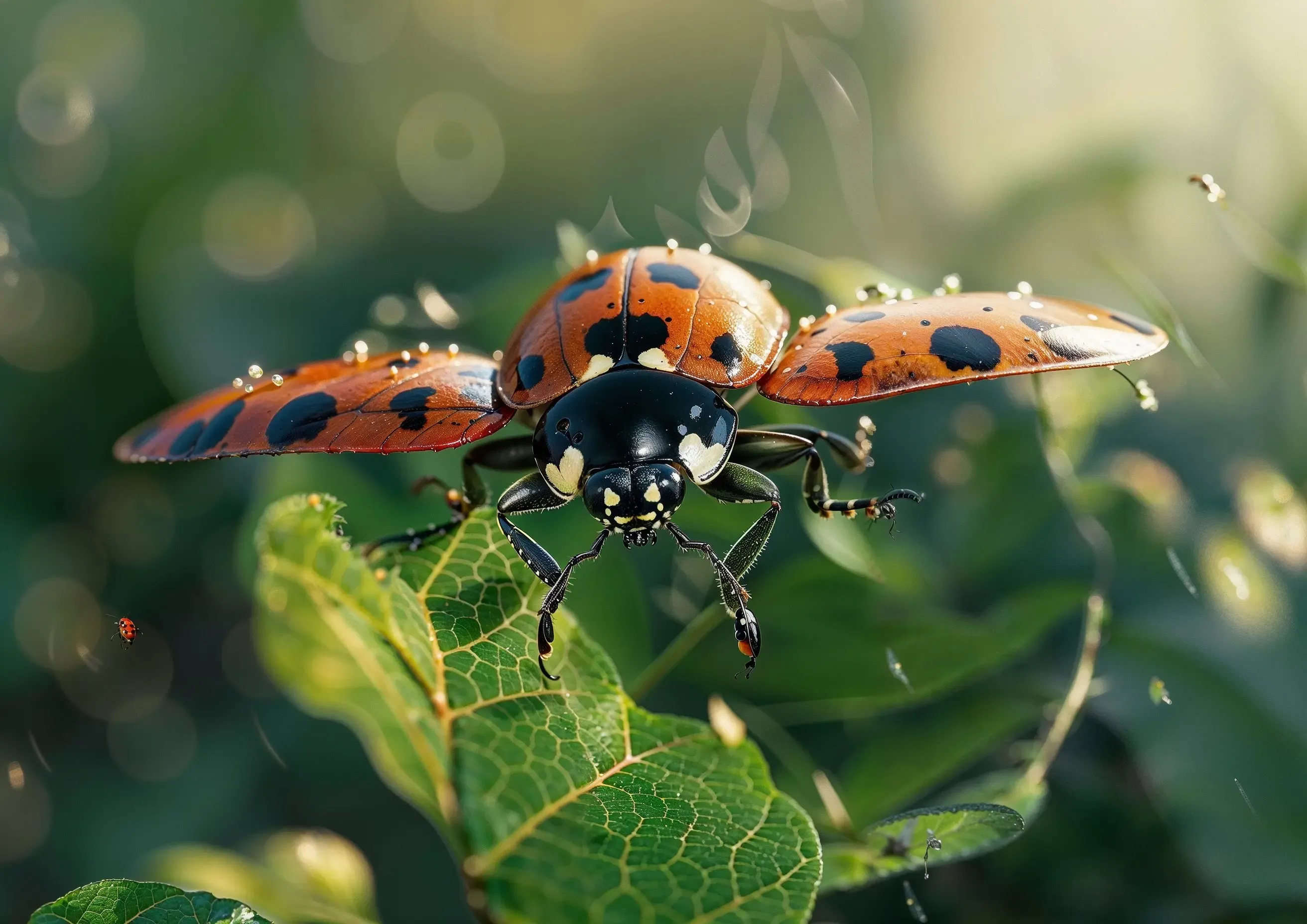 Ladybug Opening Wings