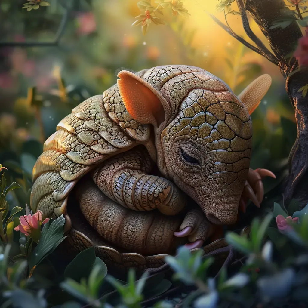 Very Cute Baby Armadillo